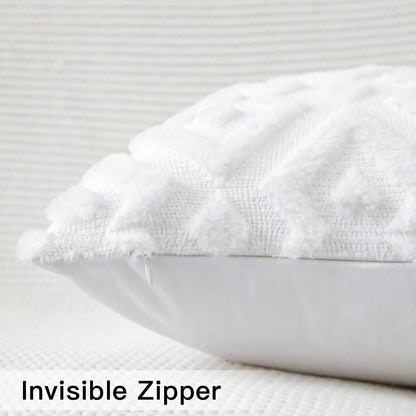 Pack of 2 Soft Plush Short Wool Velvet Decorative Throw Pillow Covers Luxury Sty