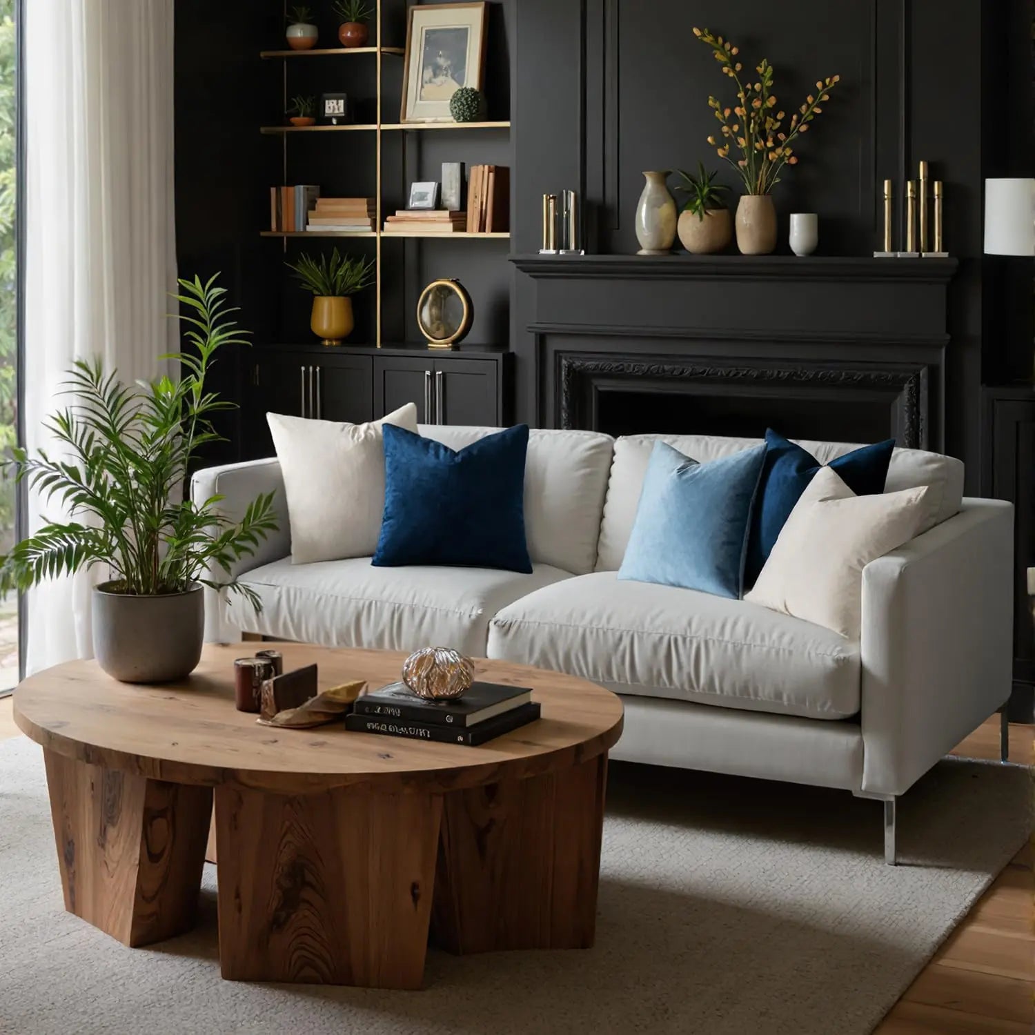 Pack of 2 Velvet Pillow Covers Decorative Square Pillowcase Soft Solid Dark Blue