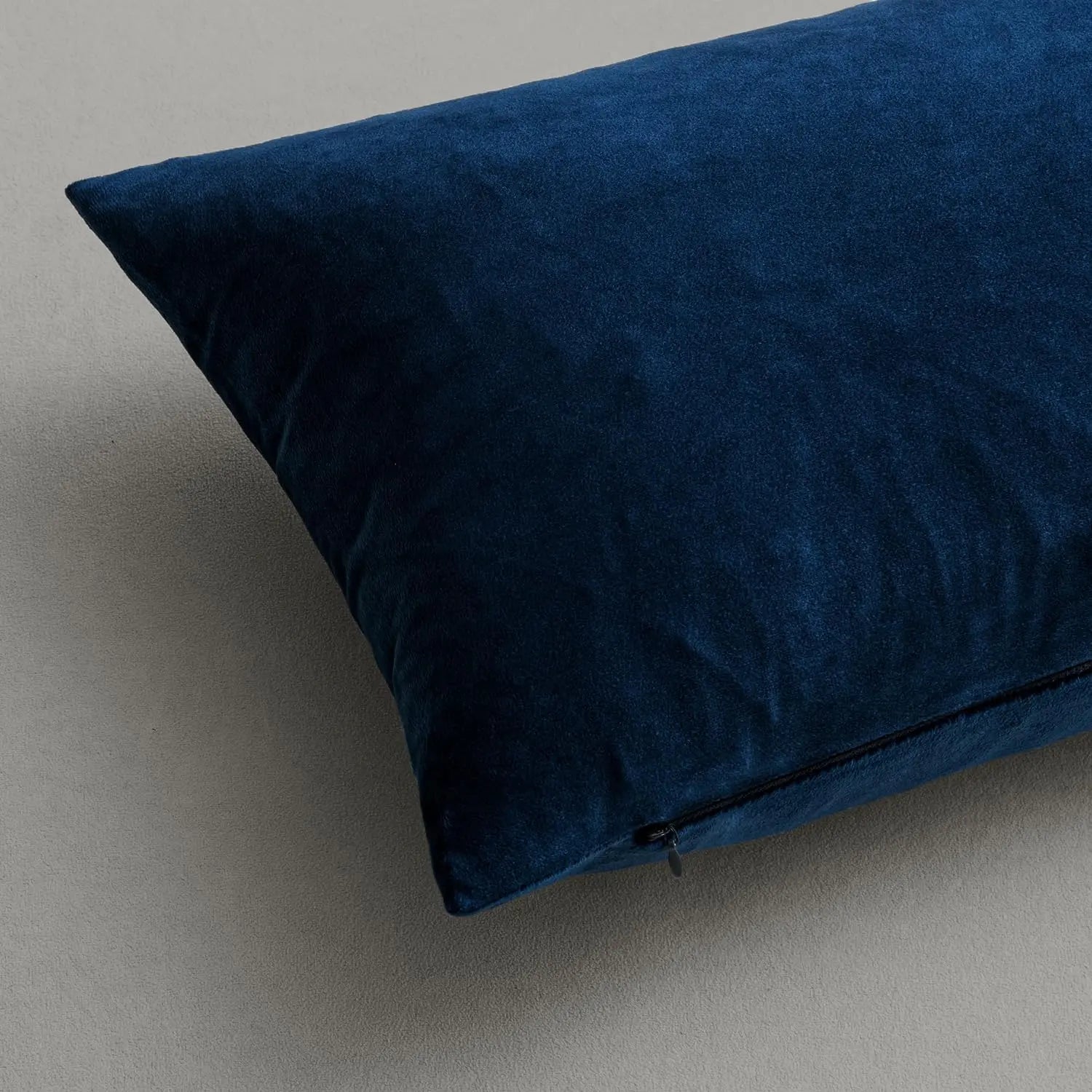 Pack of 2 Velvet Pillow Covers Decorative Square Pillowcase Soft Solid Dark Blue
