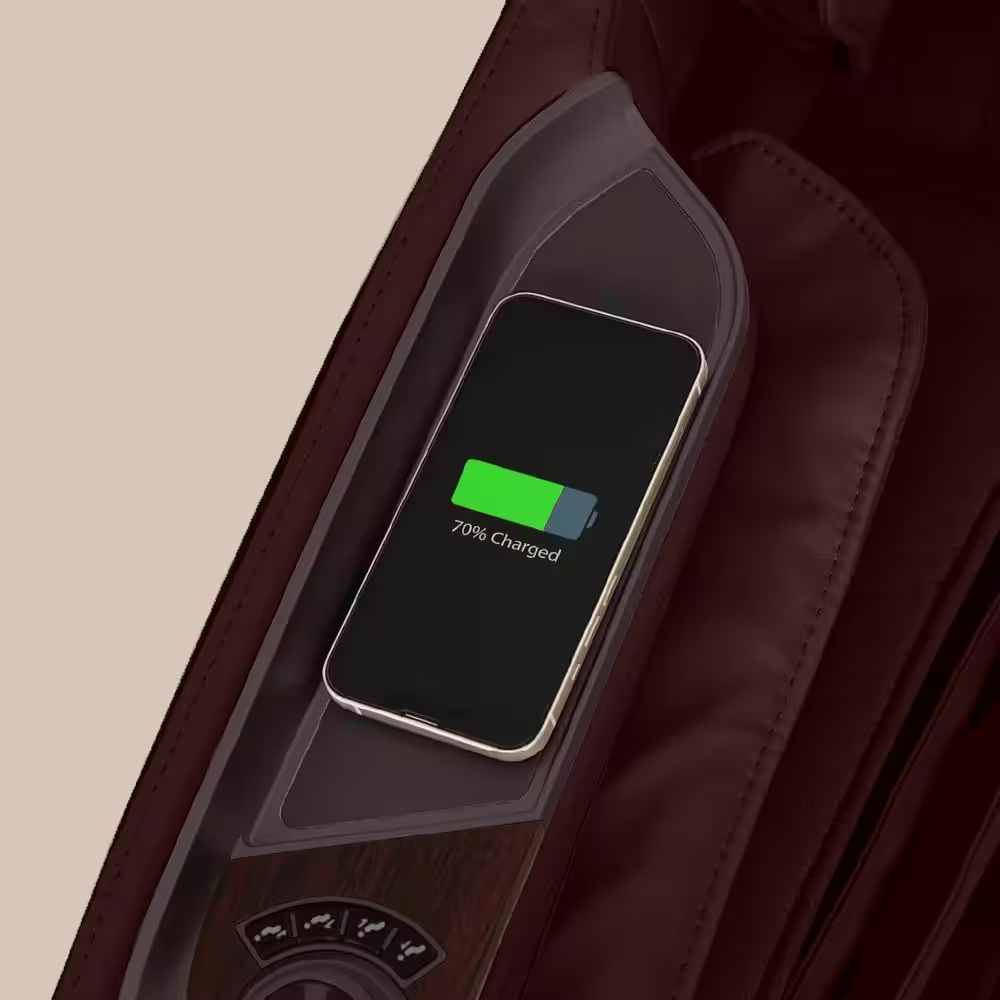 Pro 8500 MAX Series Brown Faux Leather Reclining 4D Massage Chair with Zero Grav
