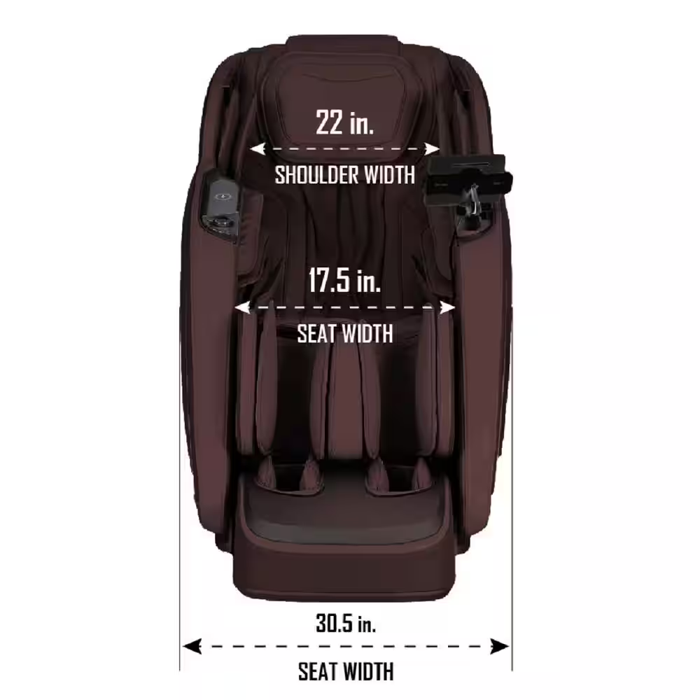 Pro 8500 MAX Series Brown Faux Leather Reclining 4D Massage Chair with Zero Grav