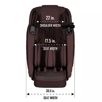 Pro 8500 MAX Series Brown Faux Leather Reclining 4D Massage Chair with Zero Grav