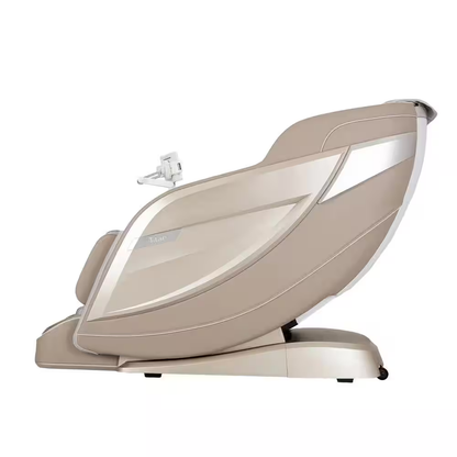 Pro 8500 MAX Series Taupe Faux Leather Reclining 4D Massage Chair with Zero Grav