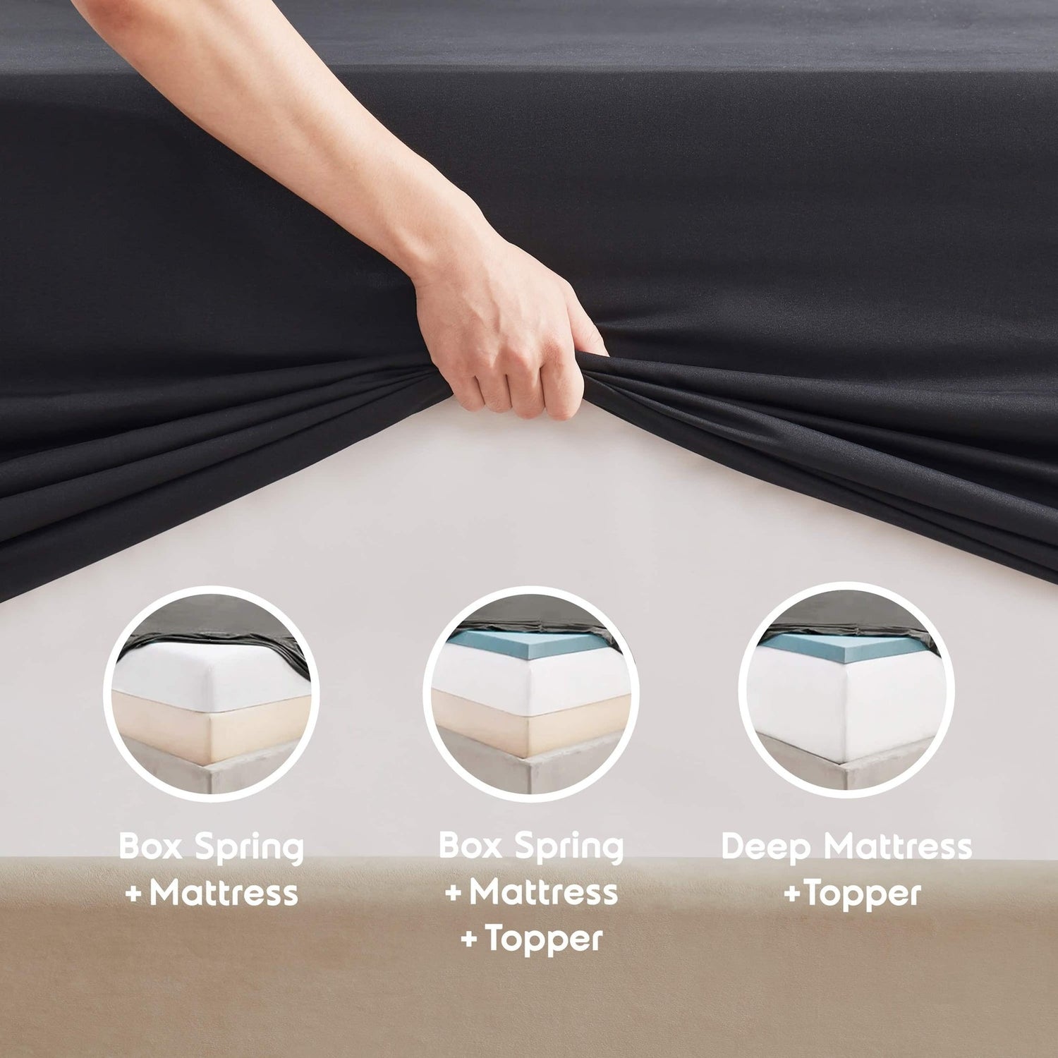 Queen Bed Sheet Sets, 1800 Series 4 Piece Deep Pocket Sheets Bedding Set, Luxury