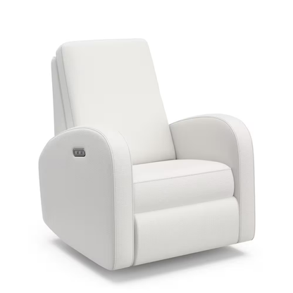 Santa Monica Ivory Basketweave Power Recliner