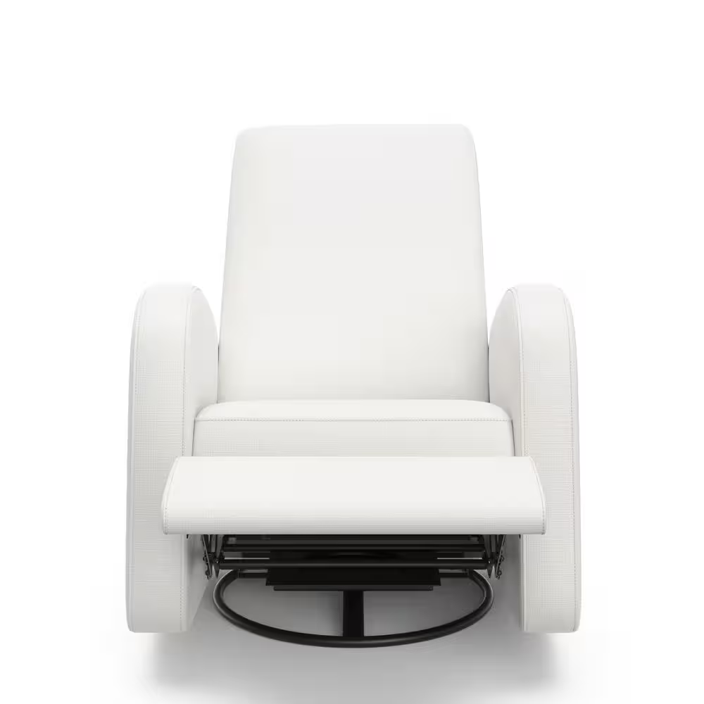 Santa Monica Ivory Basketweave Power Recliner