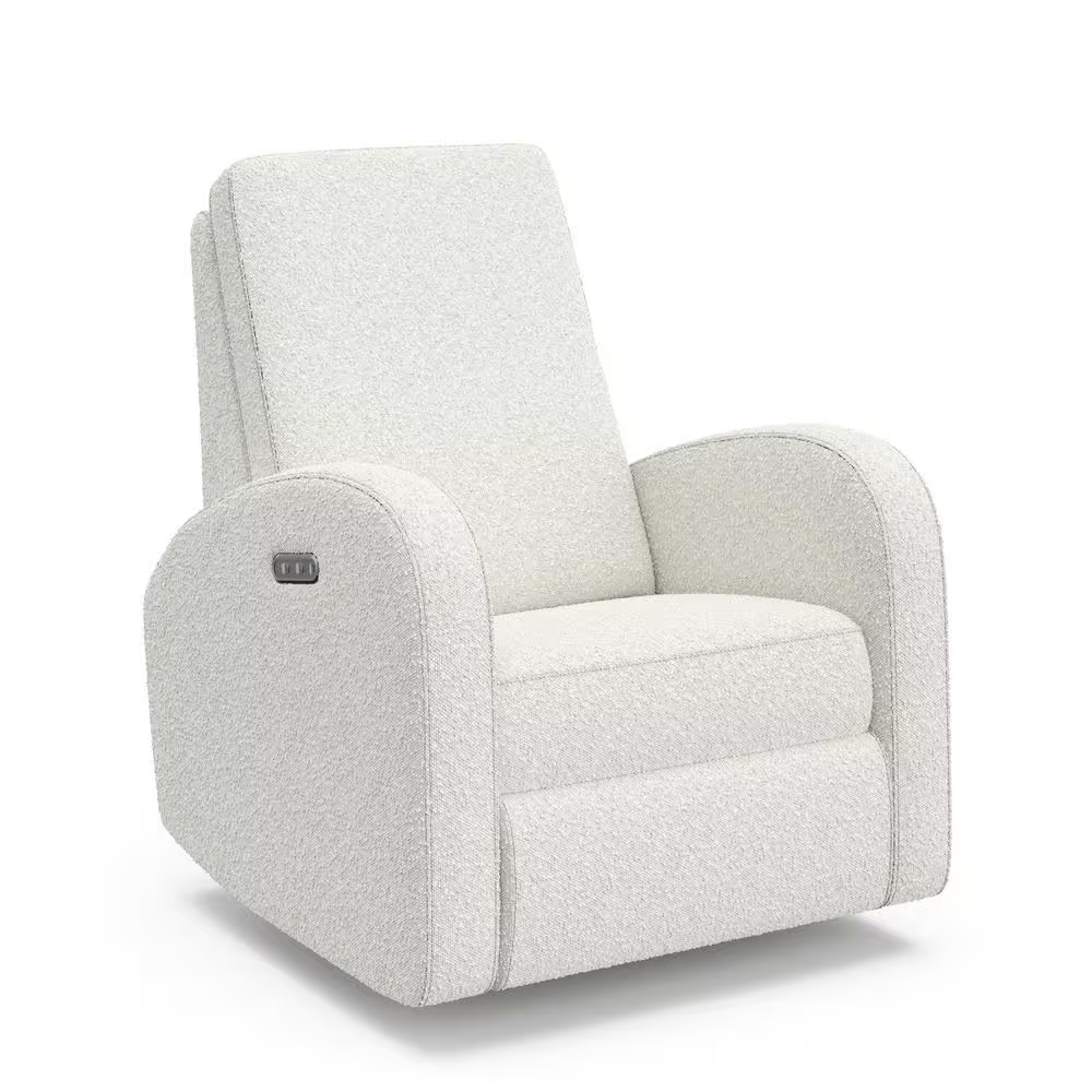 Santa Monica Ivory Boucle Power Recliner