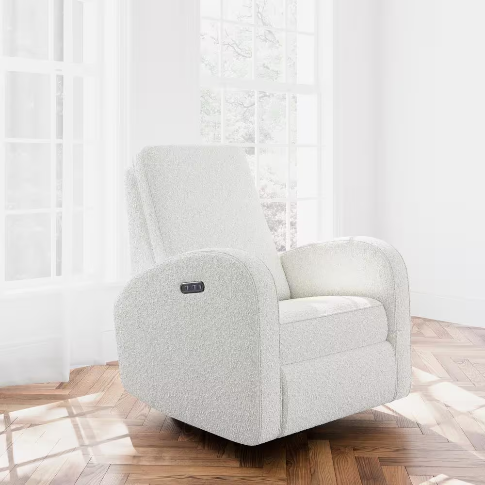 Santa Monica Ivory Boucle Power Recliner