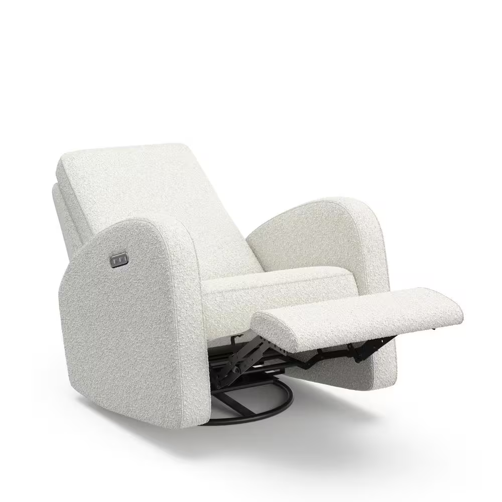 Santa Monica Ivory Boucle Power Recliner