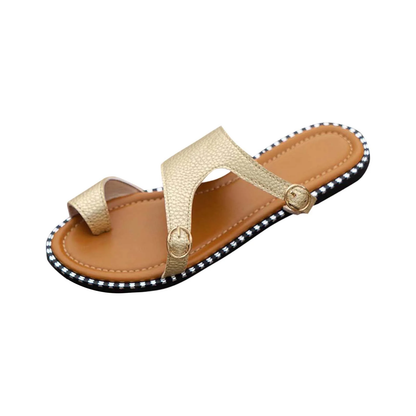 Slide Sandals for Women Summer Leather Flip Flops Casual Slip on Flat Sandals Ne