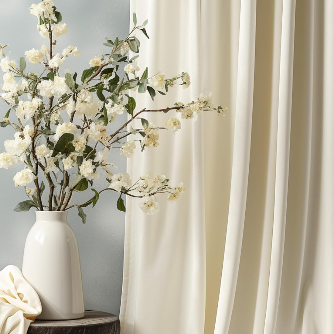 Velvet Light Filtering Curtains for Living Room, Luxury Fashion Curtains 96 Inch