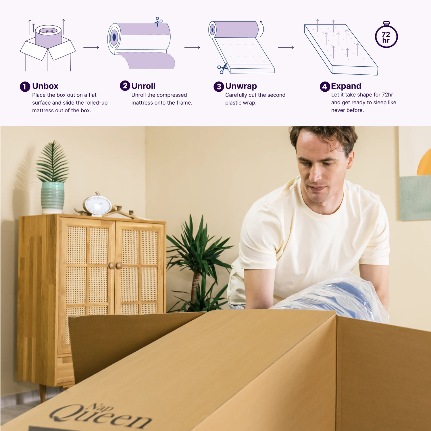 Victoria 10&quot; Queen, Gel Infused Memory Foam and Pocket Spring Hybrid Mattress in