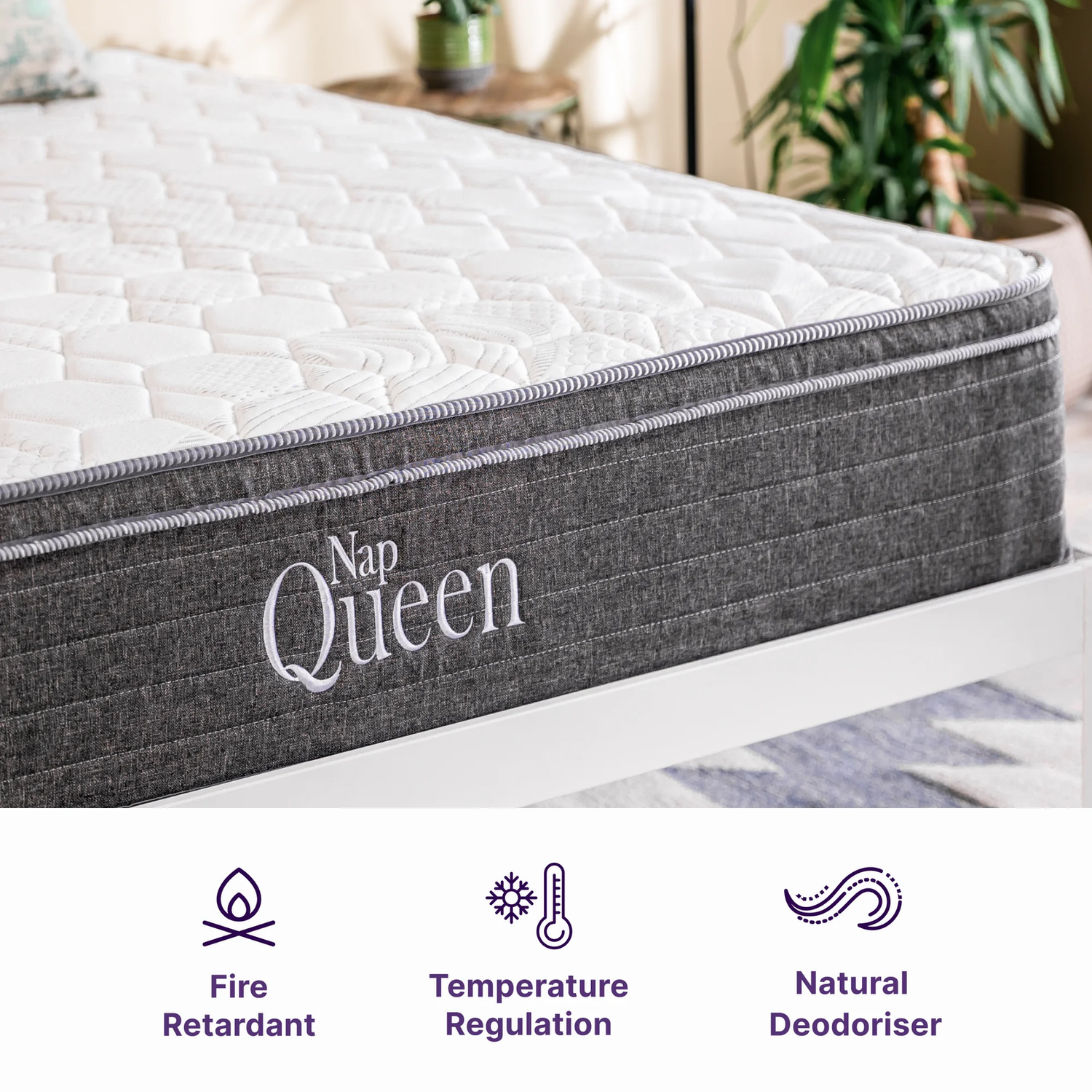 Victoria 10&quot; Queen, Gel Infused Memory Foam and Pocket Spring Hybrid Mattress in