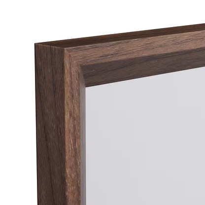 Walnut 40 In. W X 36 In. H Anti-Rust Farmhouse Rectangle Wall Mounted Framed Mir
