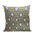 Handmade Luxury Pillow in Plutus Velvet: Majestic Blue, Citrine, Cream
