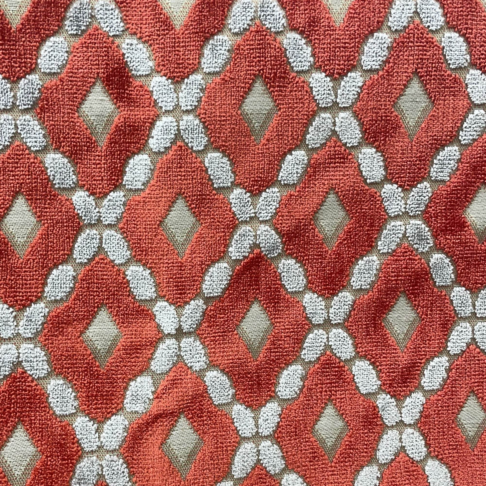 Majestic Red and Gray Handmade Velvet Pillow by Plutus Luxury