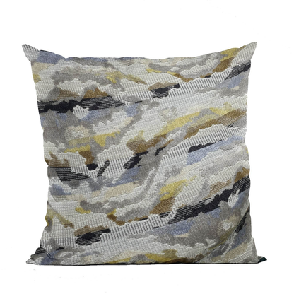 Plutus Luxury Handmade Velvet Pillow in Black, Gray &amp; Citrine Colors