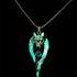 Glow-in-the-Dark Wolf Head Pendant Necklace for Men and Women