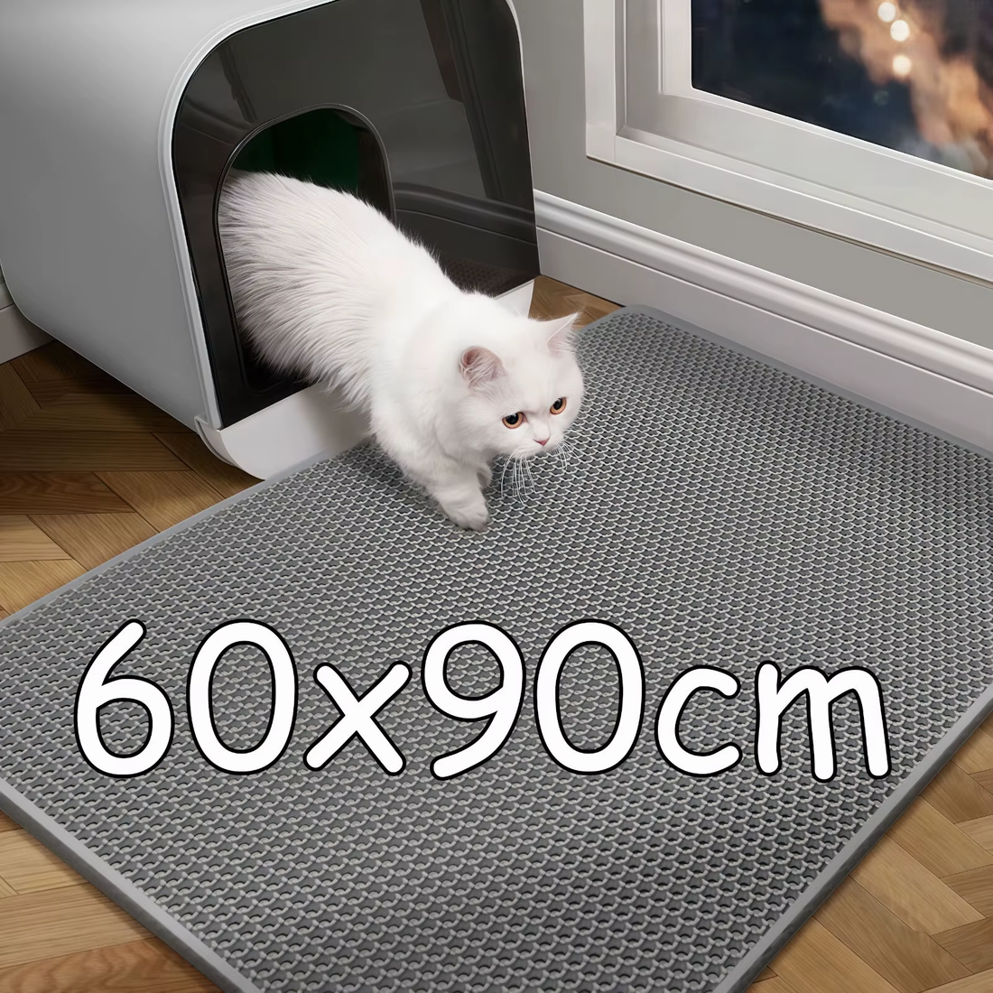 Waterproof Double Layer Cat Litter Mat 60CMx90CM Nonslip and Washable