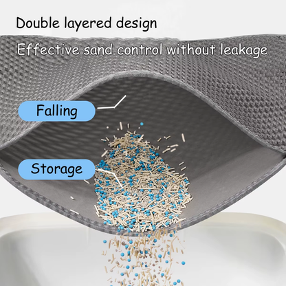 Waterproof Double Layer Cat Litter Mat 60CMx90CM Nonslip and Washable
