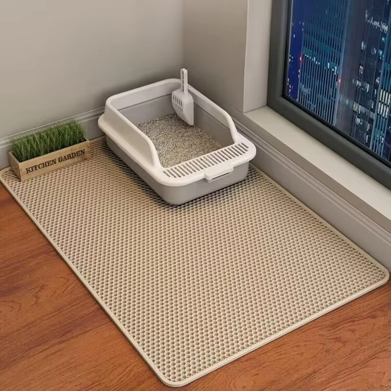 Waterproof Double Layer Cat Litter Mat 60CMx90CM Nonslip and Washable