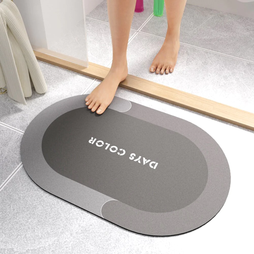 Quick-Dry Absorbent Bath Mat - Anti-Slip Oil-Proof Kitchen &amp; Bathroom Rug
