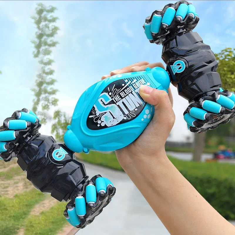 4WD RC Drift Car with LED Lights and Gesture Control - 360° Stunt Car