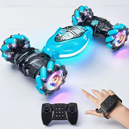 4WD RC Drift Car with LED Lights and Gesture Control - 360° Stunt Car