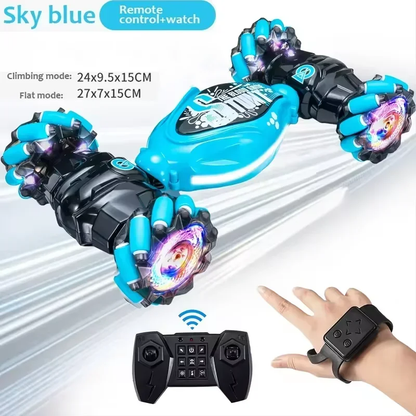 4WD RC Drift Car with LED Lights and Gesture Control - 360° Stunt Car