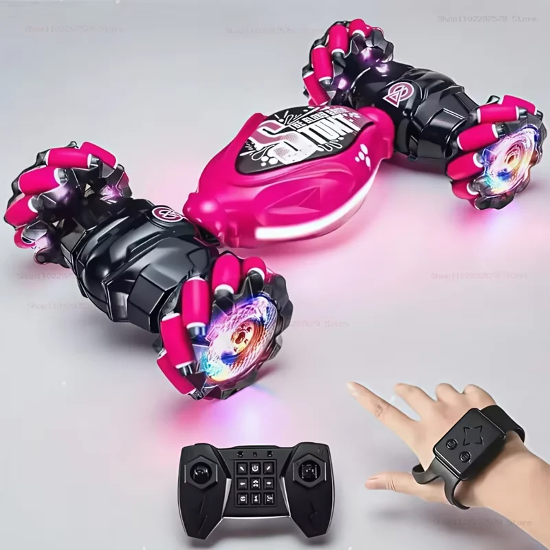 4WD RC Drift Car with LED Lights and Gesture Control - 360° Stunt Car