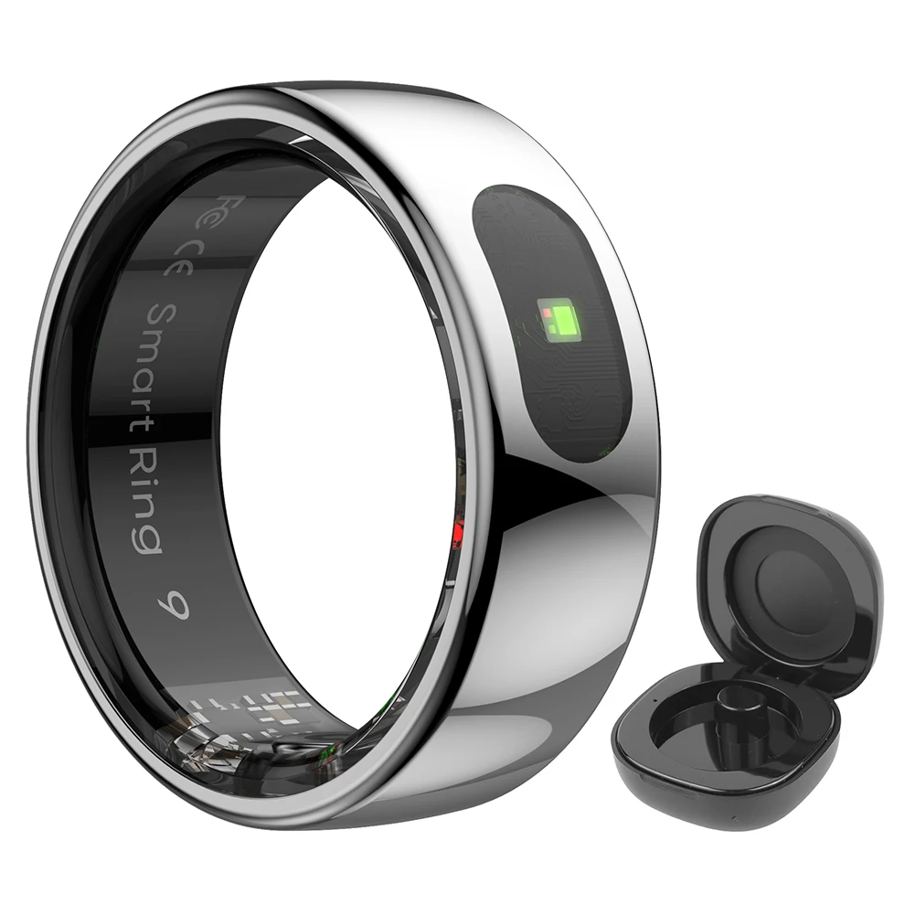 Smart Ring R08 Womens Men Electronic Smartring 5ATM Waterproof Blood Oxygen Pres
