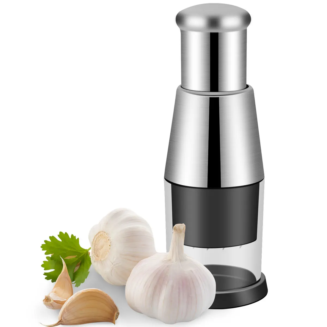 Pressed Garlic Chopper Stainless Steel Manual Garlic Masher Handheld Push Type G