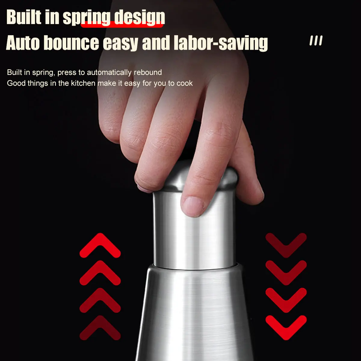 Pressed Garlic Chopper Stainless Steel Manual Garlic Masher Handheld Push Type G