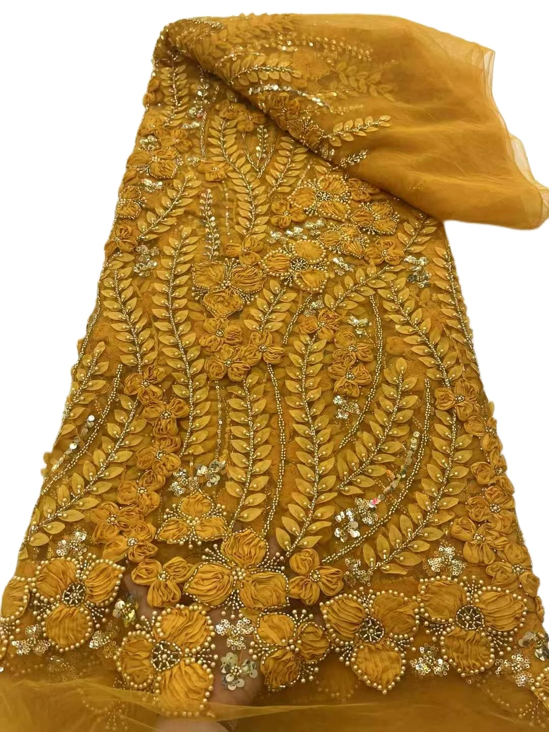Elegant Austria Chiffon Mesh Lace with Stones for Wedding Evening Dress NN2798_R