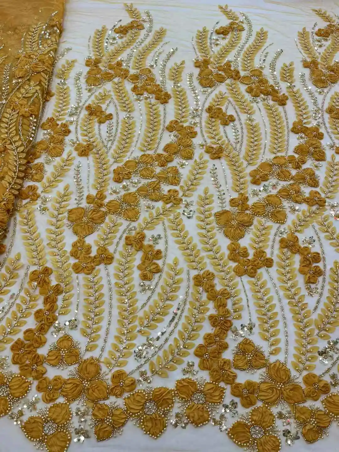 Elegant Austria Chiffon Mesh Lace with Stones for Wedding Evening Dress NN2798_R