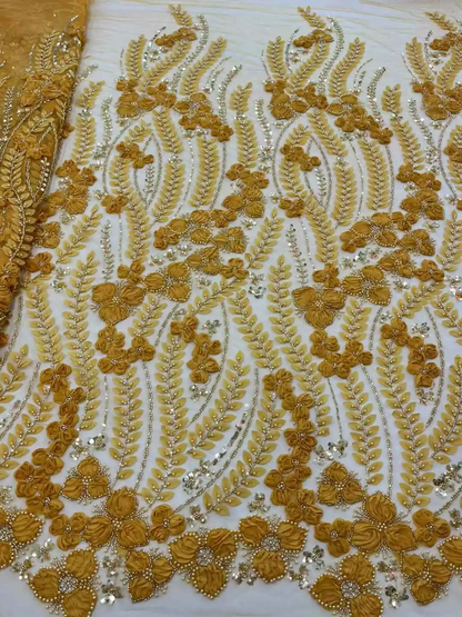 Elegant Austria Chiffon Mesh Lace with Stones for Wedding Evening Dress NN2798_R