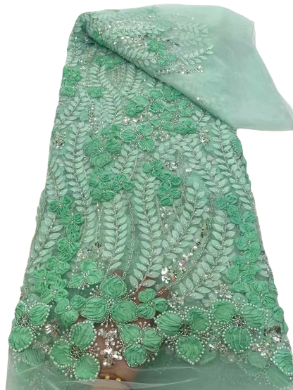 Elegant Austria Chiffon Mesh Lace with Stones for Wedding Evening Dress NN2798_R