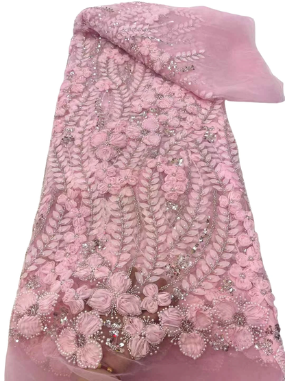 Elegant Austria Chiffon Mesh Lace with Stones for Wedding Evening Dress NN2798_R