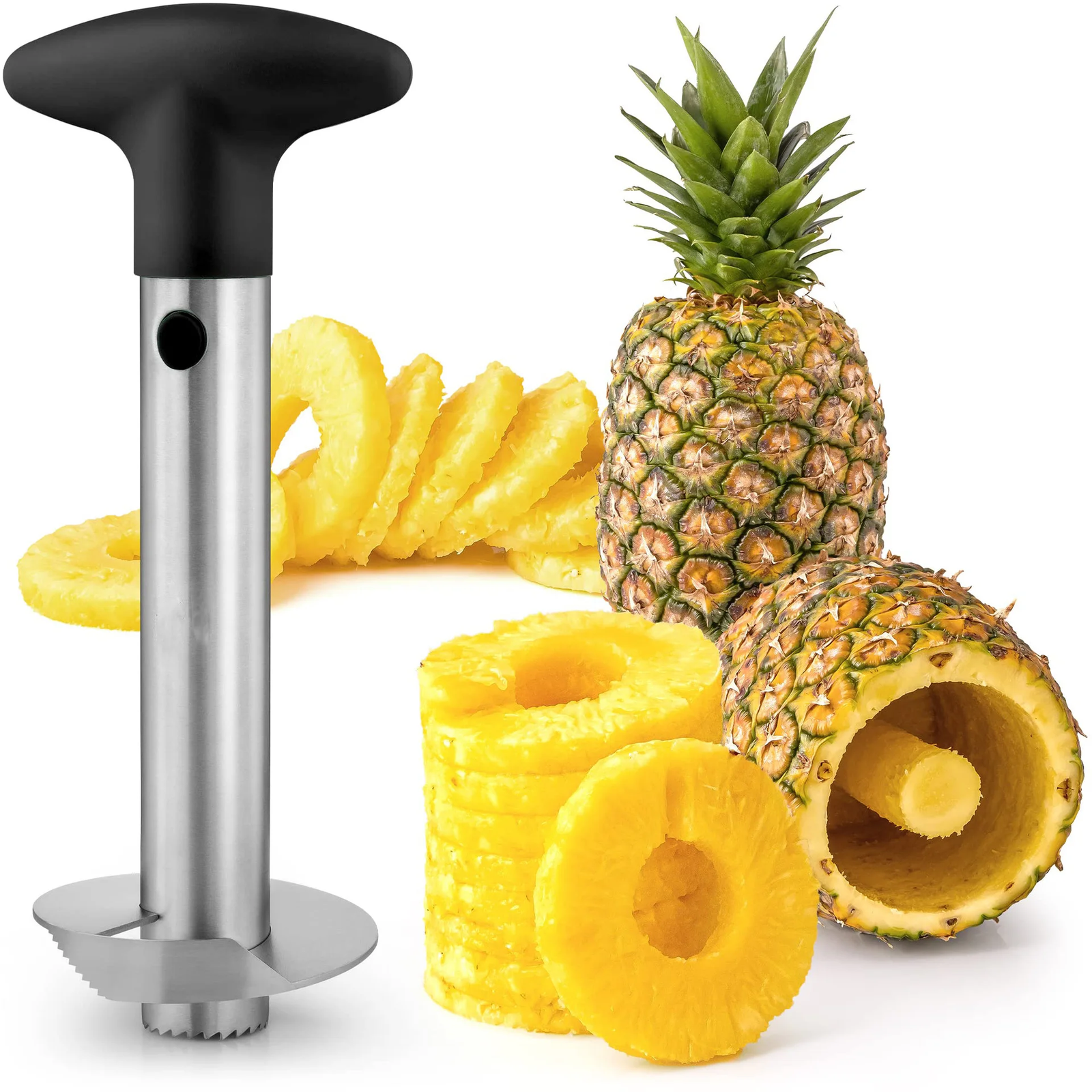 Stainless Steel Pineapple Peeler and Corer for Effortless Fruit Preparation