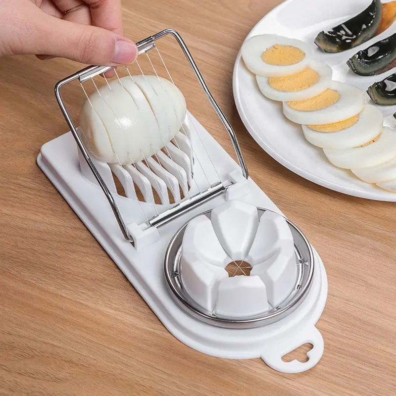 Multifunctional Stainless Steel Egg Slicer and Cutter for Kitchen Use