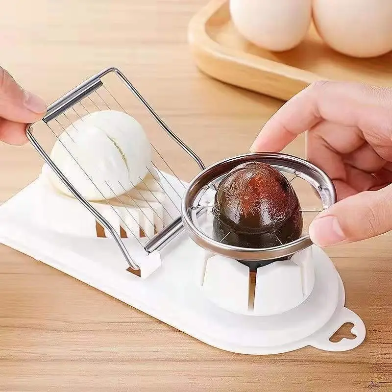 Multifunctional Stainless Steel Egg Slicer and Cutter for Kitchen Use