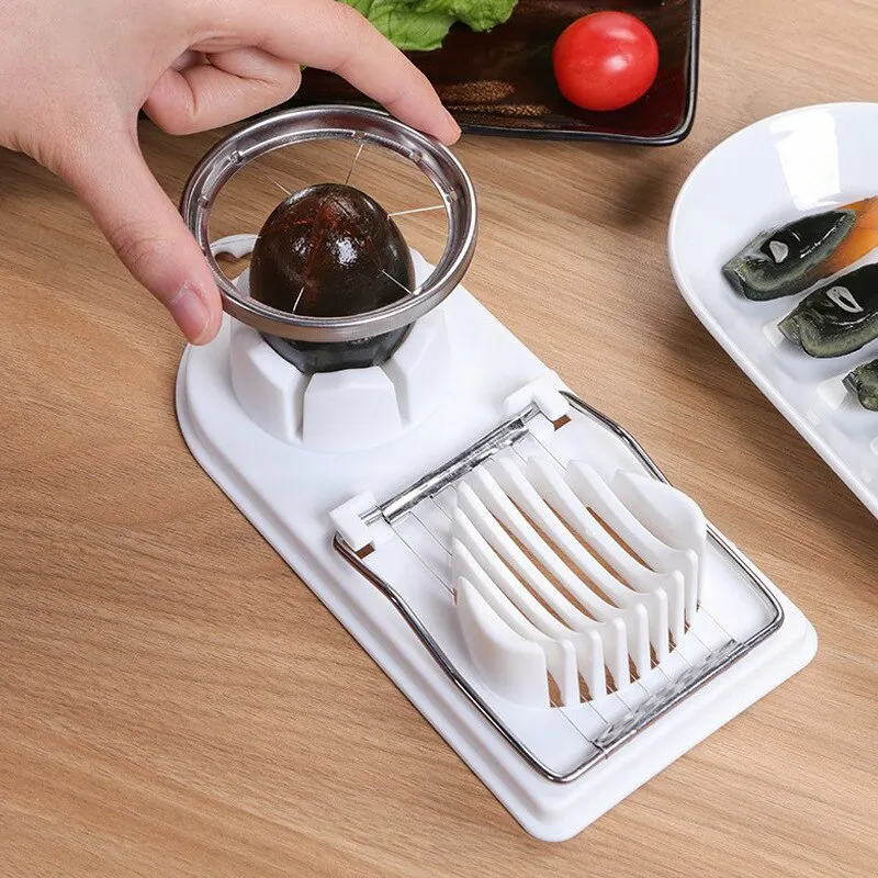 Multifunctional Stainless Steel Egg Slicer and Cutter for Kitchen Use