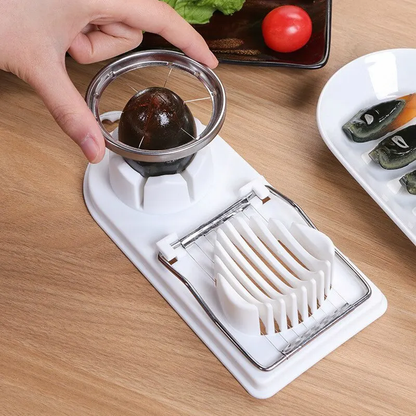 Multifunctional Stainless Steel Egg Slicer and Cutter for Kitchen Use