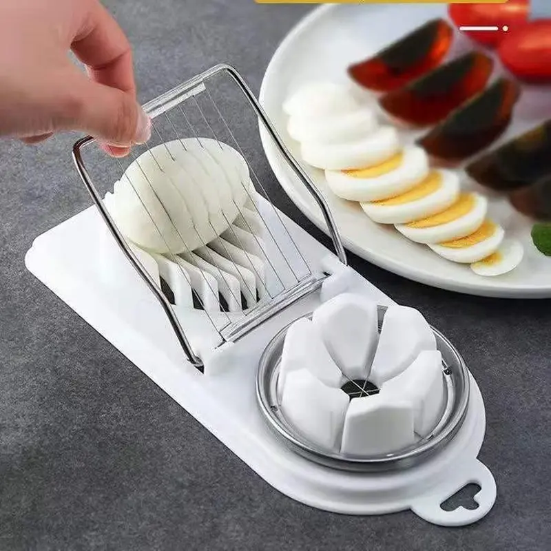 Multifunctional Stainless Steel Egg Slicer and Cutter for Kitchen Use