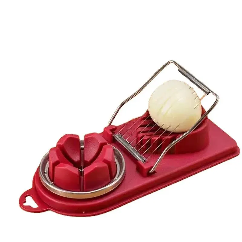 Multifunctional Stainless Steel Egg Slicer and Cutter for Kitchen Use