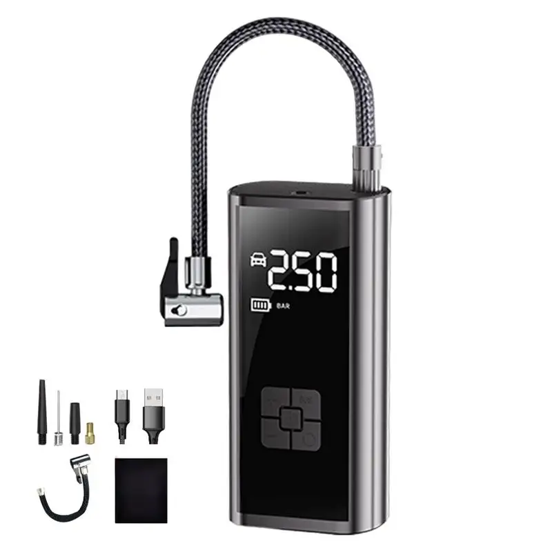 Electric Air Compressor Portable Tire Inflator Digital Automobiles Tire Pump LED