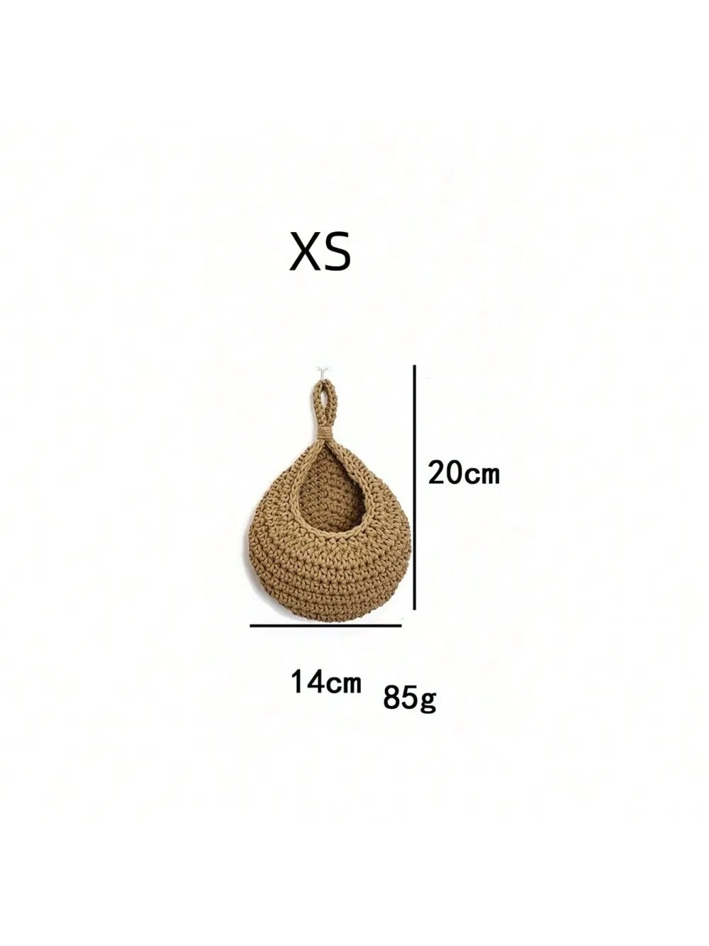 Bohemian Woven Teardrop Hanging Basket for Plants, Fruits, and Vegetables
