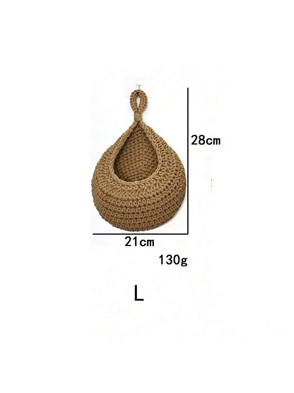 Bohemian Woven Teardrop Hanging Basket for Plants, Fruits, and Vegetables