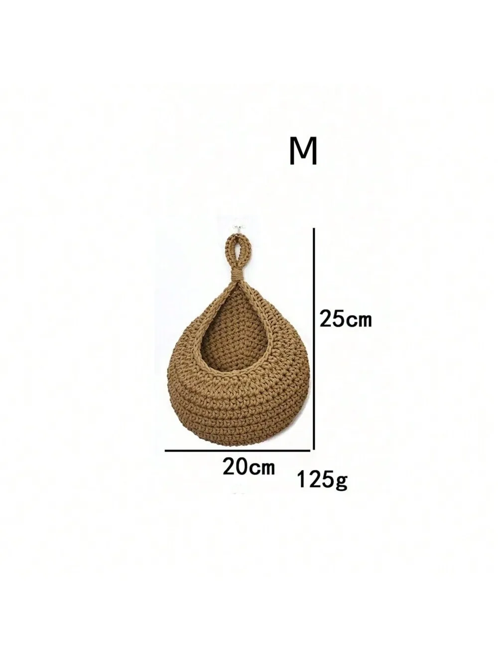 Bohemian Woven Teardrop Hanging Basket for Plants, Fruits, and Vegetables