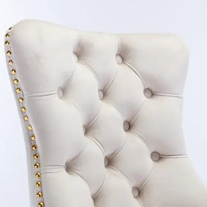 Swivel Velvet Tufted Button Office Chair